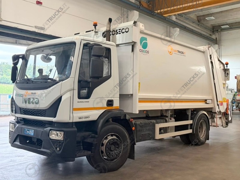 scheda tecnica IVECO safetrucks spazzatura telaio attrezzatura coseco 18 m3 metri cubi camion rifiuti compattatore