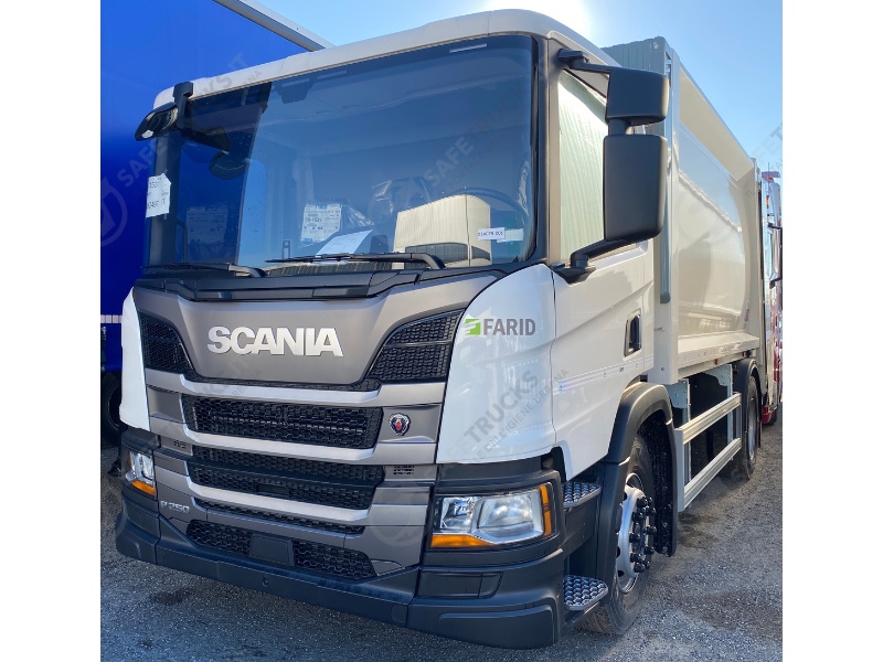 foto e scheda tecnica farid industrie  t1sm-18 mezzo camion rifiuti nettezza raccolta Scania p250 due assi