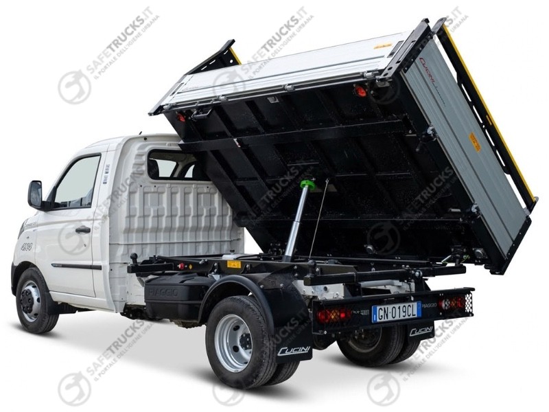 piaggio porter np6 con cassone ribaltabile officine partner safetrucks raccolta rifiuti ingombranti verde giardiniere 