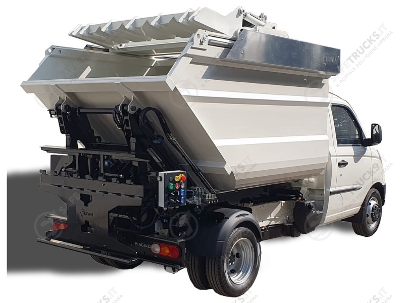 scheda tecnica PIAGGIO PORTER NP6 TW P.3.000 gemellato Tecam C4,5 compattatore RSU rifiuti camion